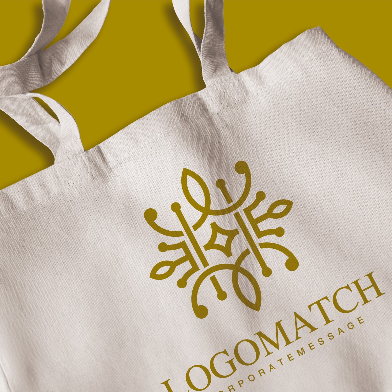 洗練されたレリーフのロゴ