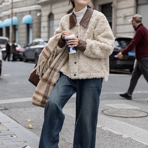 short boa jacket J00011