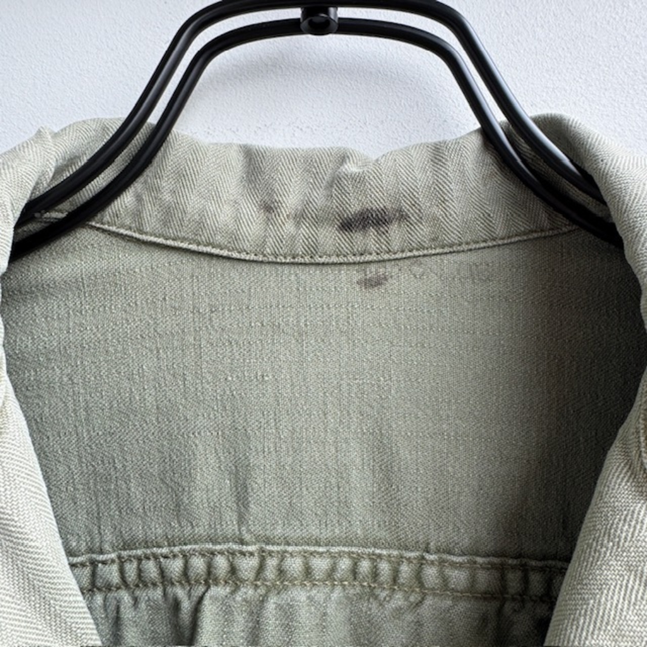 US Army M-41 HBT シャツジャケット 36R相当 40s 画像3