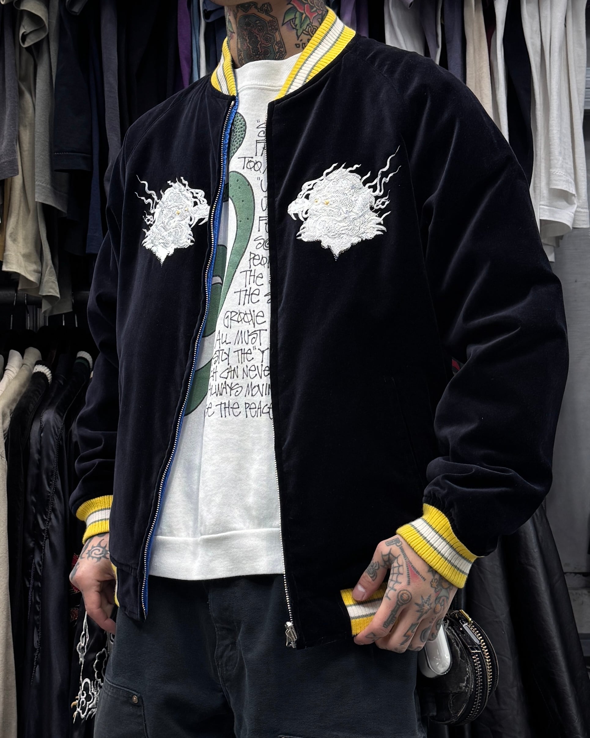Special!!】10's old stussy Souvenir Jacket “スカジャン” “別珍