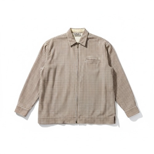 90s bitch check zip-up shirt