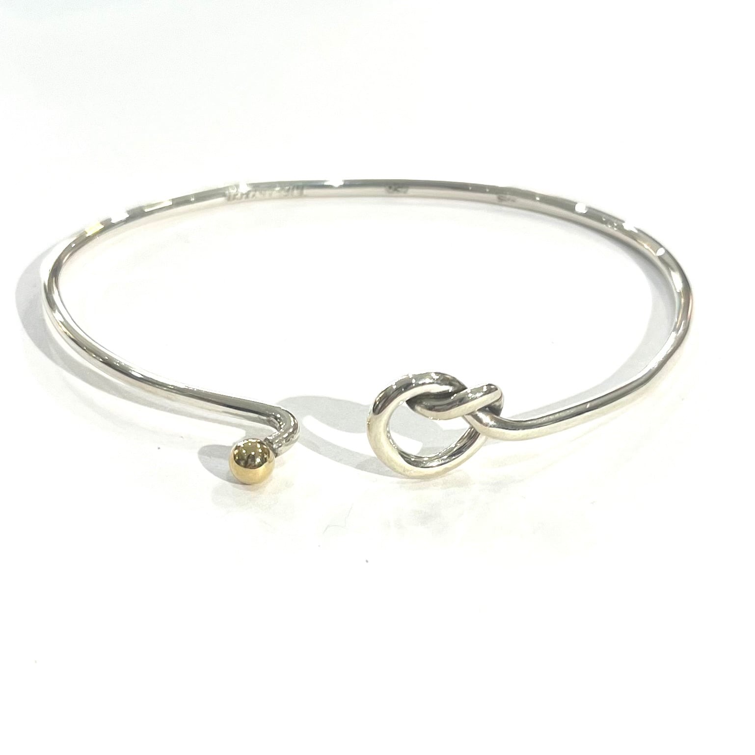 TIFFANY&CO. 】2076 K18 silver925 オープン開閉ラブノット