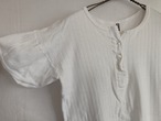 EURO vintage cotton short sleeve rib cut-sew