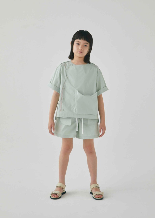 【22SS】GRIS ( グリ )Reversible Cook Shirt［S / M］lime　リバーシブル　シャツ