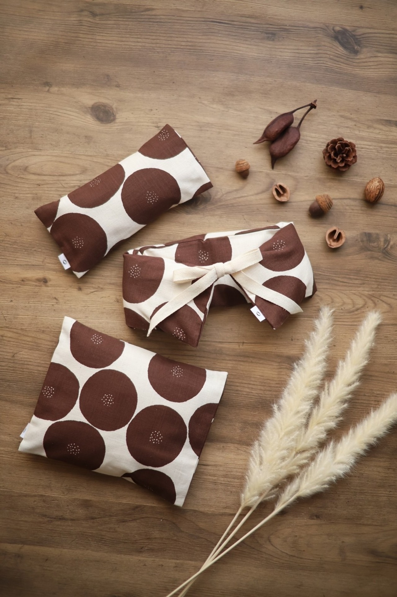 再販《アイカイロ／アイピロー》米ぬか・玄米カイロ（選べるハーブ）あんぱん柄　カバー付