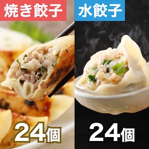 巣鴨餃子盛り合わせ | 水餃子24個・焼餃子24個：計48個（12個入り×4袋）