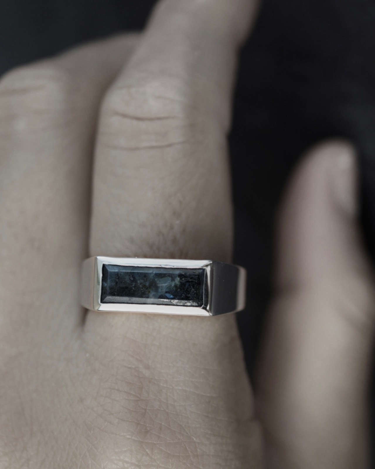 Larvikite signet ring 画像4