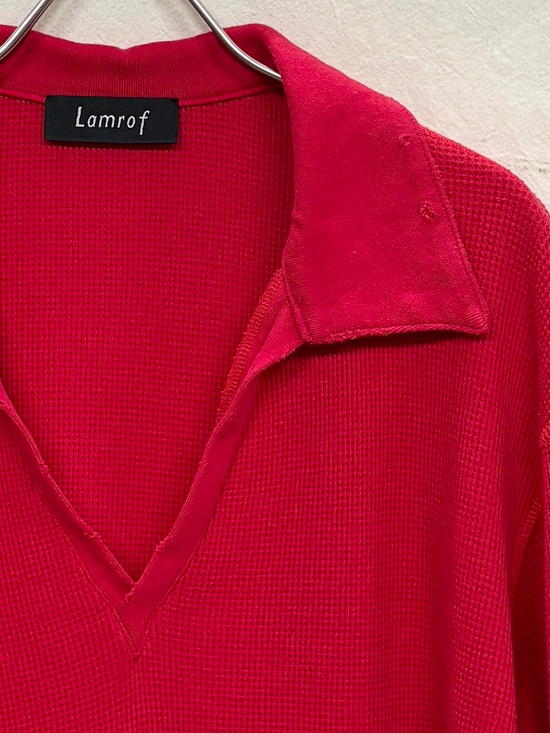 Lamrof / Thermal Aging Skipper Polo (RED) | THE MODERN AGE