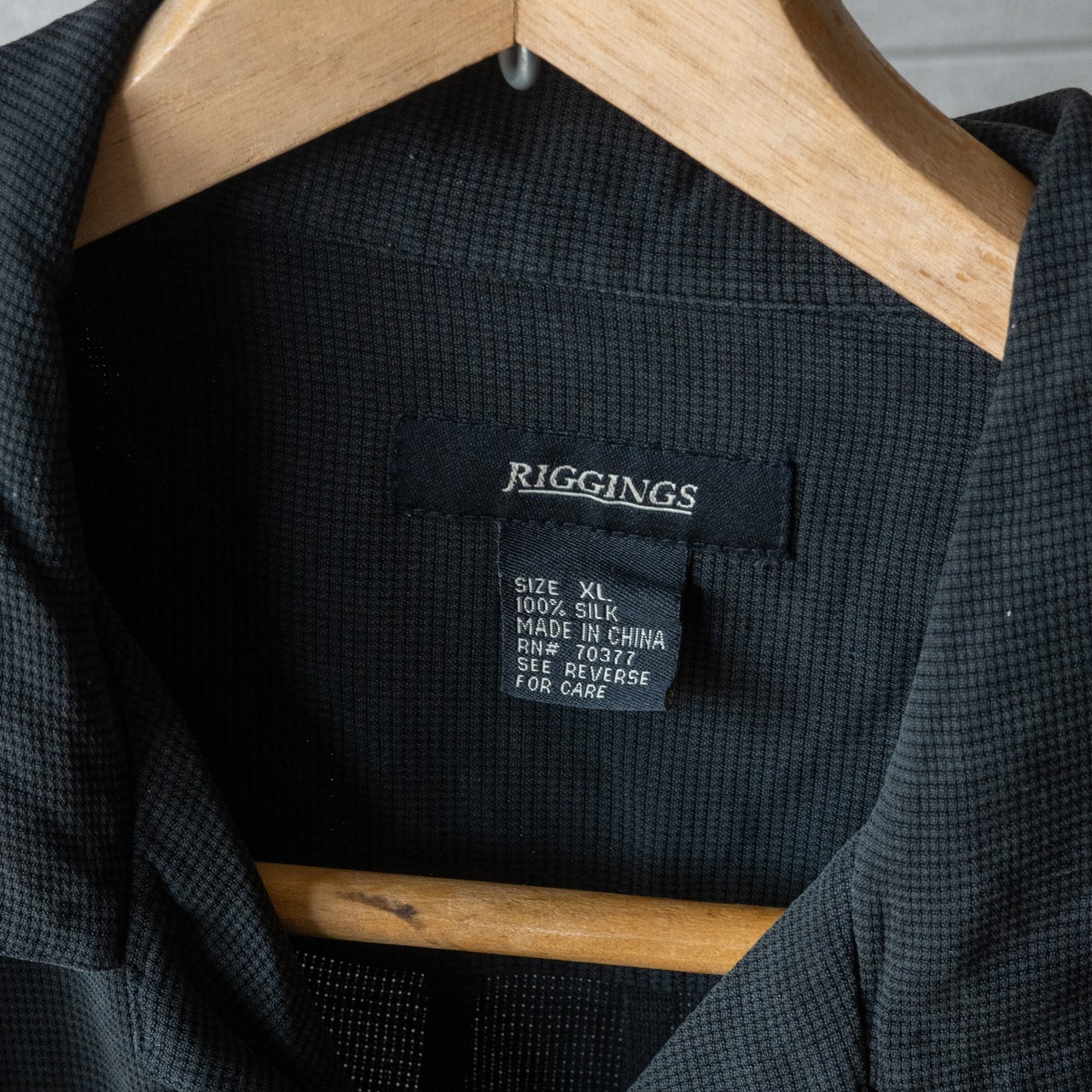 1990’s~ RIGGINGS silk open collar shirt