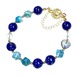 天然石 ラピスラズリ&アパタイト&水晶 マグネットブレスレット(落下防止チェーン付)
