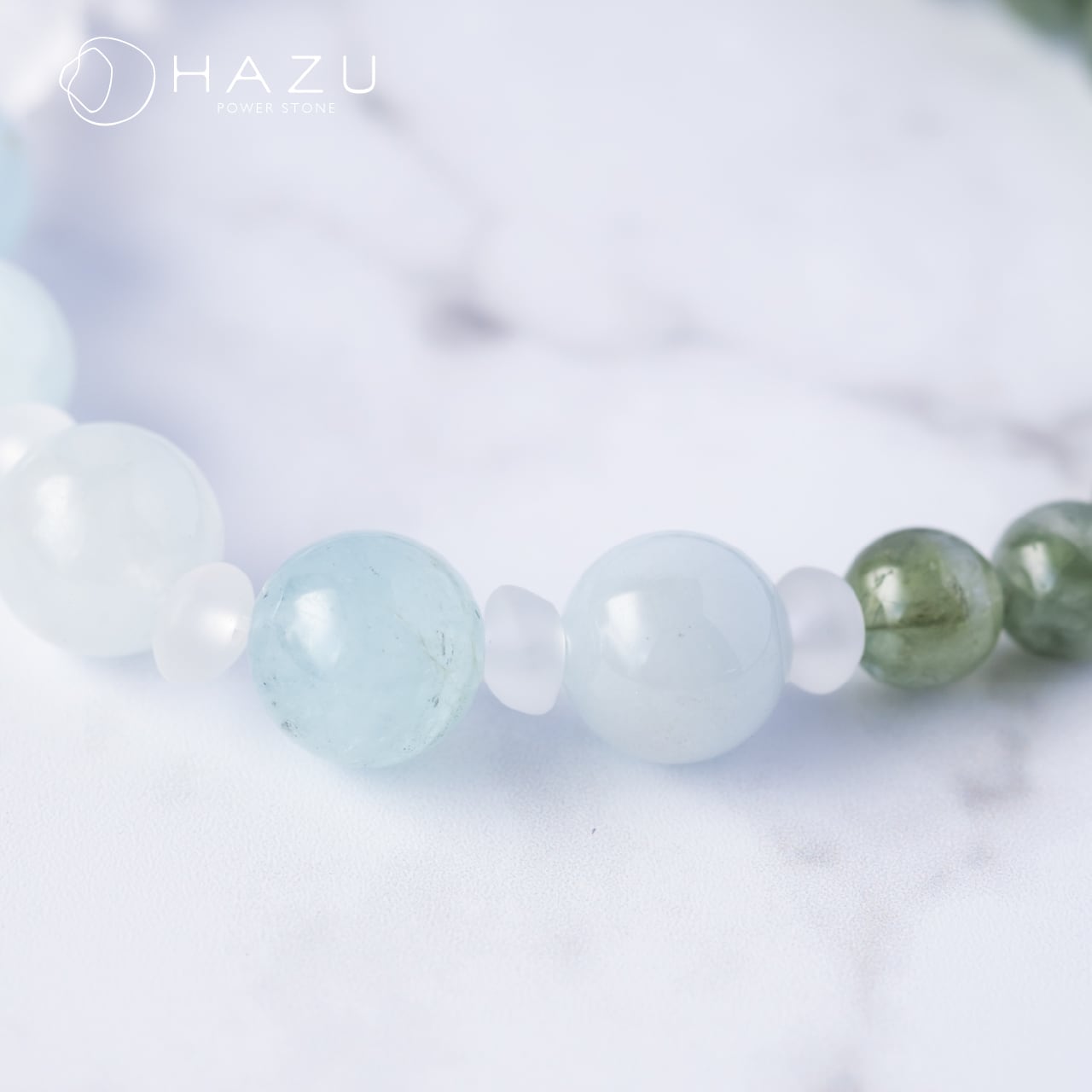 グリーンとブルーの癒しのアクアマリン［グリーンモスアクアマリン