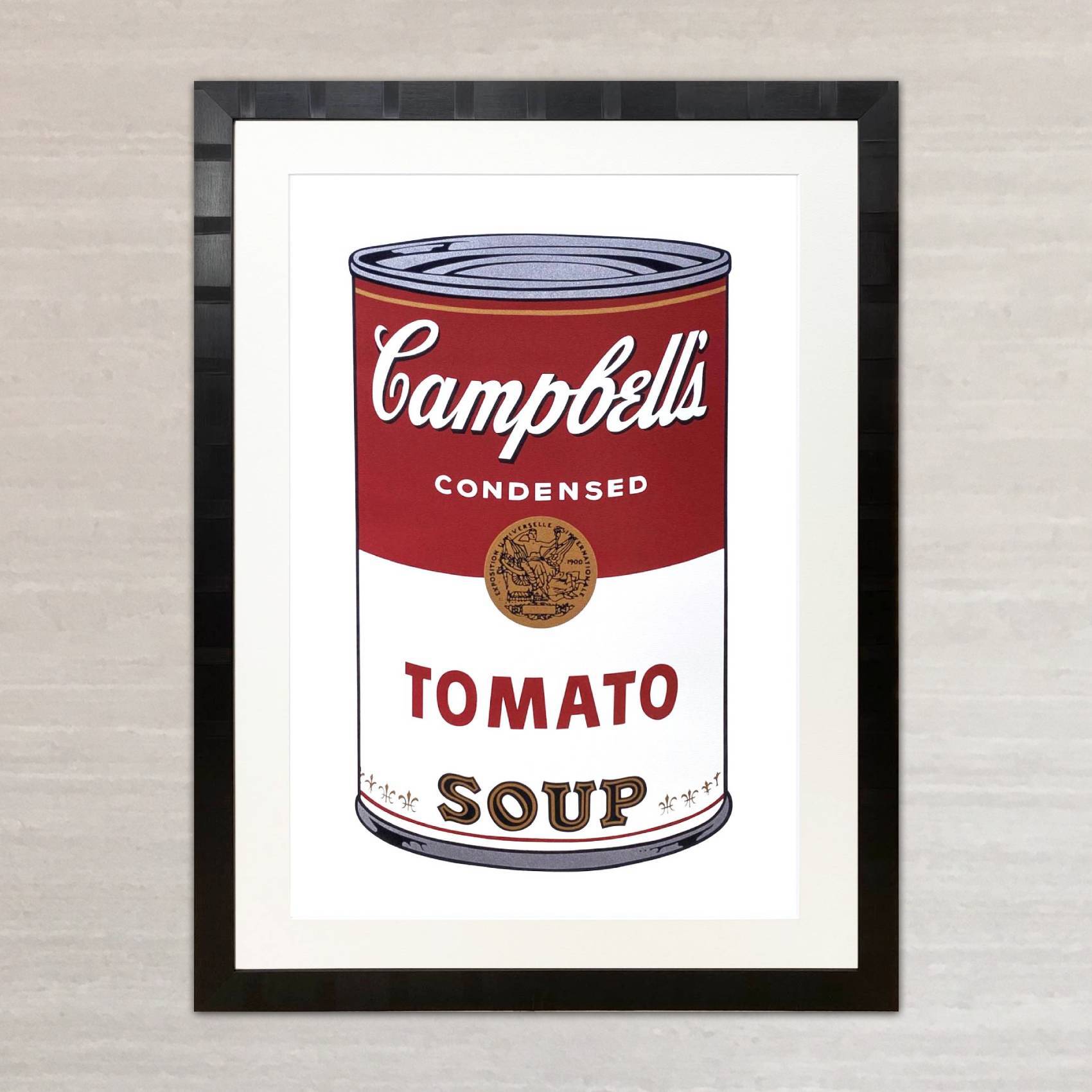 アンディ・ウォーホル「キャンベル・スープ(トマト)1968」展示用フック付大型サイズジークレ ポップアート 絵画