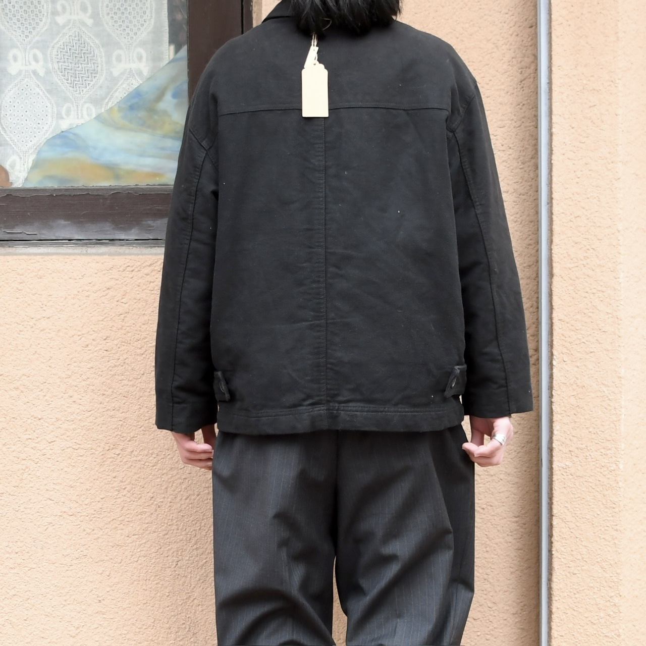 springfield black cotton twill jacket