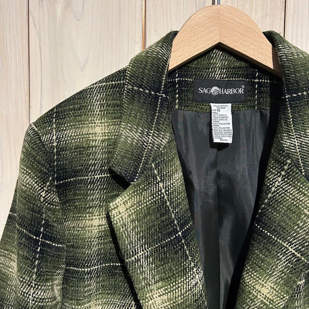 a.k.a.C.a.k.a】Beautiful Ombre Check Vintage Tailored Jacket 