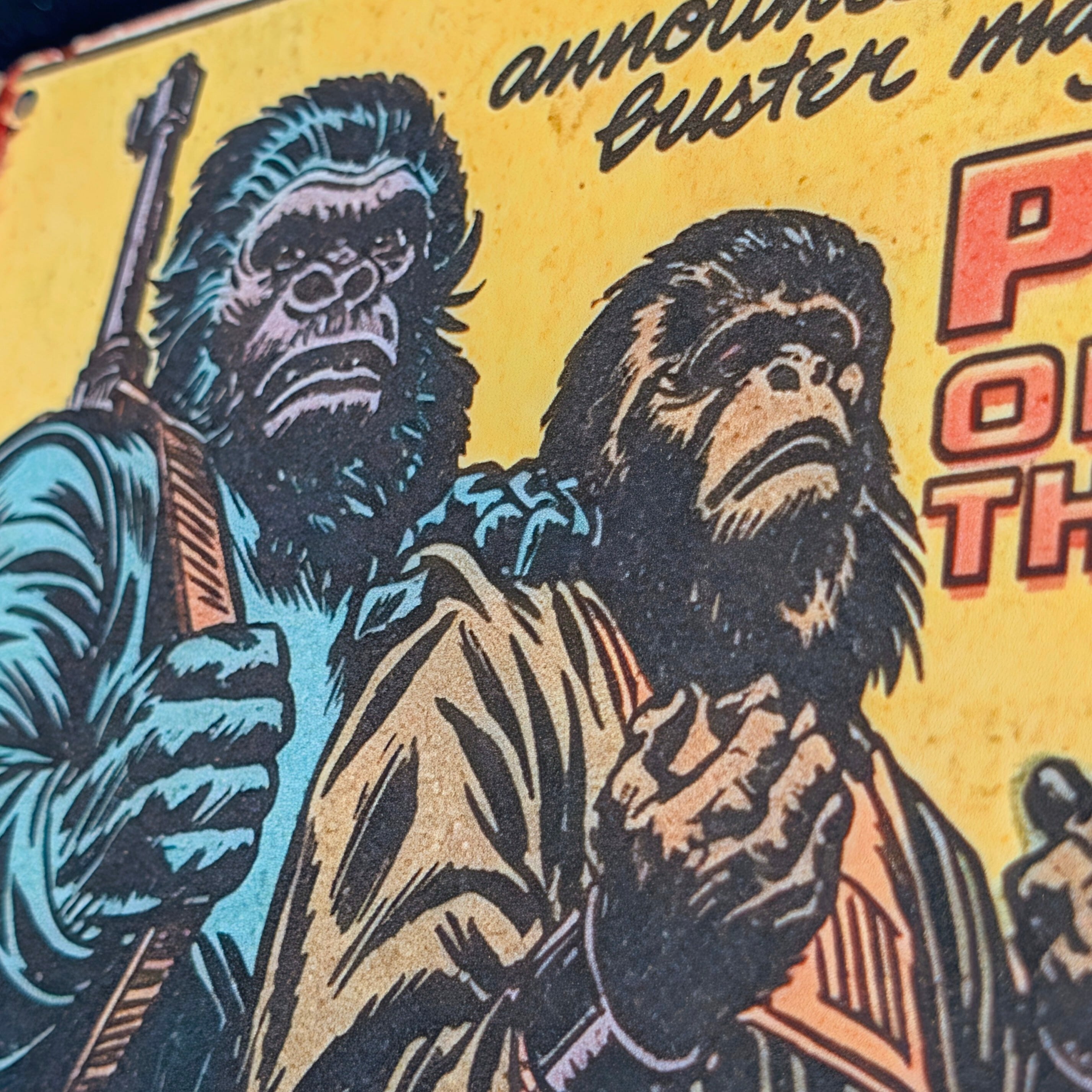 送料無料！ちょうどいいブリキ看板 【 Planet of the Apes 猿の惑星 】 METAL SIGN / メタルサイン / ブリキ看板 / サインボード / ビンテージ加工〚アメリカン雑貨 アメトイ〛