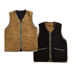 MOUTON RIVERSIBLE VEST / ムートンリバーシブルベスト(BEIGE)