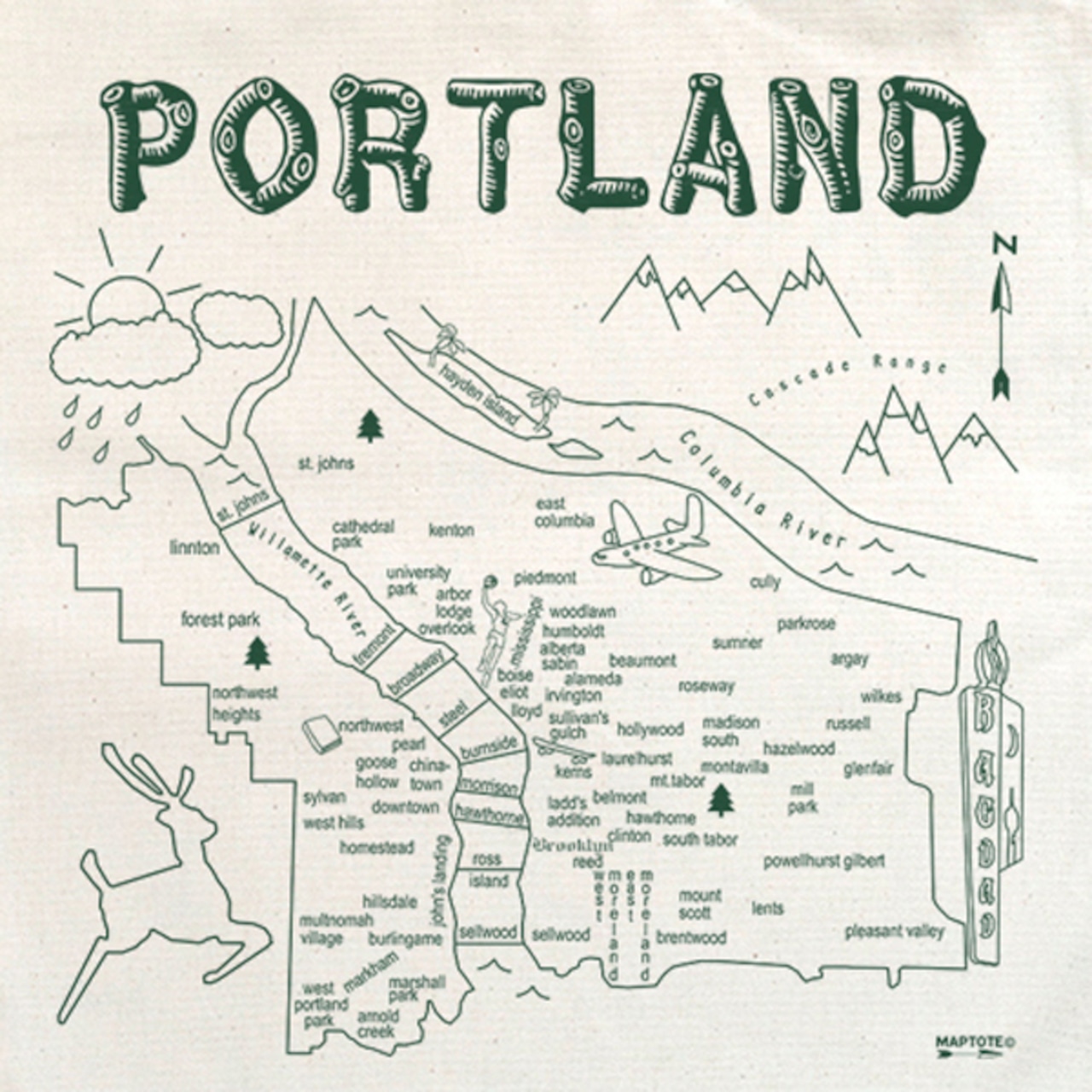 ［MAPTOTE］ロッサリートートバッグ｜Portland