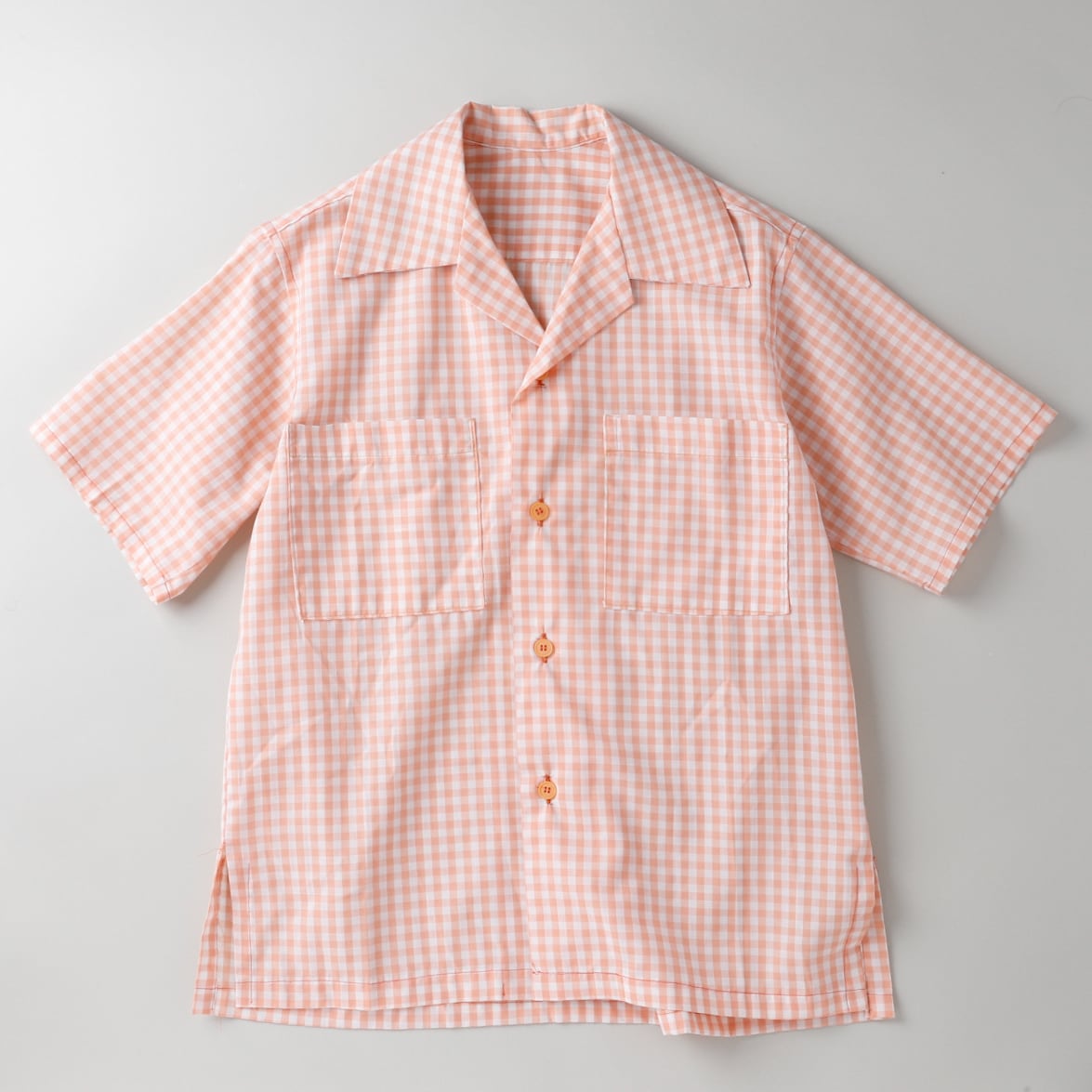 60s～ cotton shirt vintage プルオーバーシャツ 未使用】60s special Vintage cotton shirt open collar shirt made in