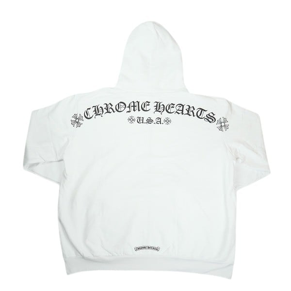 Size【XL】 CHROME HEARTS クロム・ハーツ T-BAR ZIP HOODIE WHITE