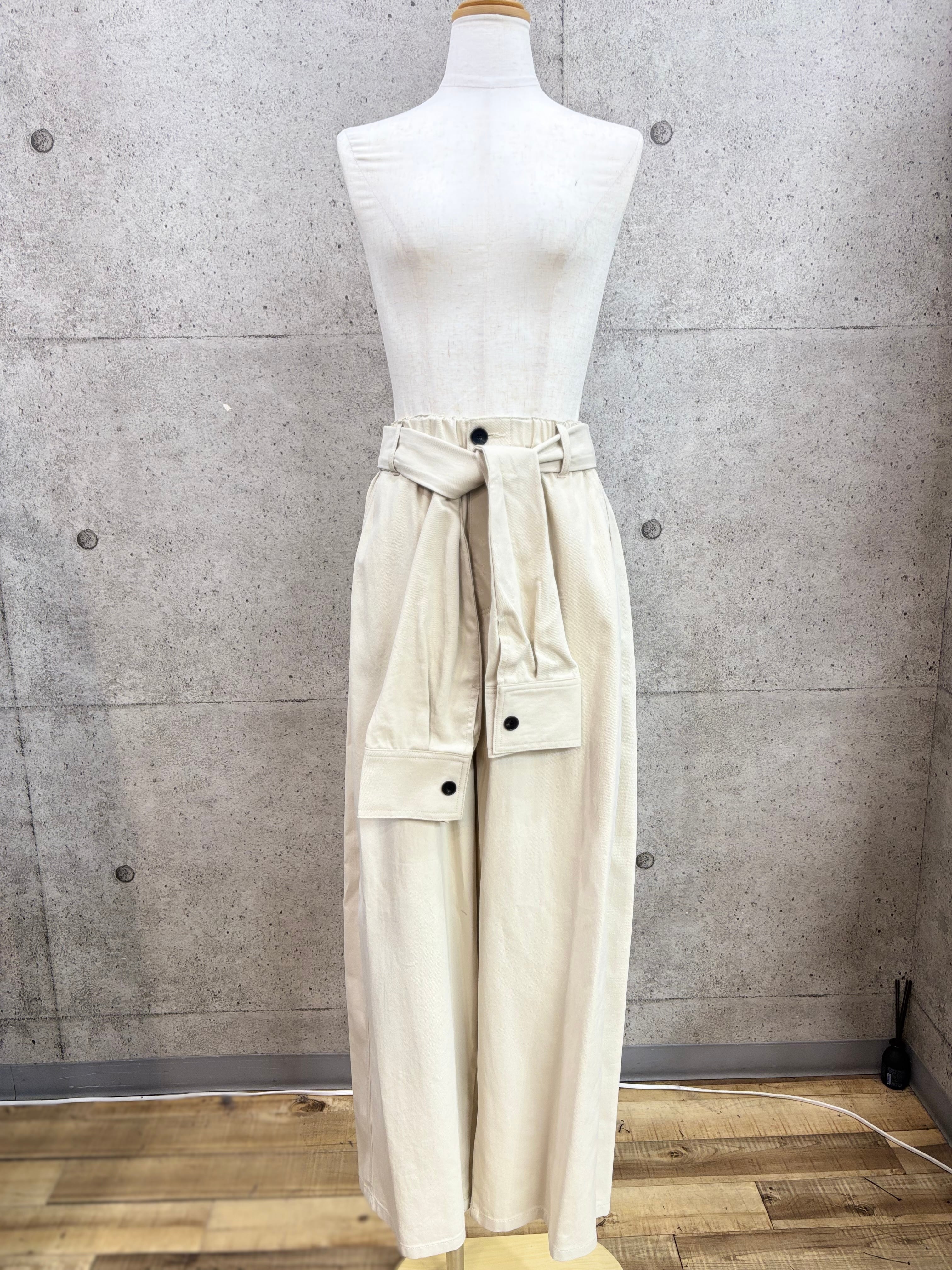 PRIORITY デザインベルトパンツ 送料無料】PRIORITY(プライオリティ)ウエストシャツベルトパンツ