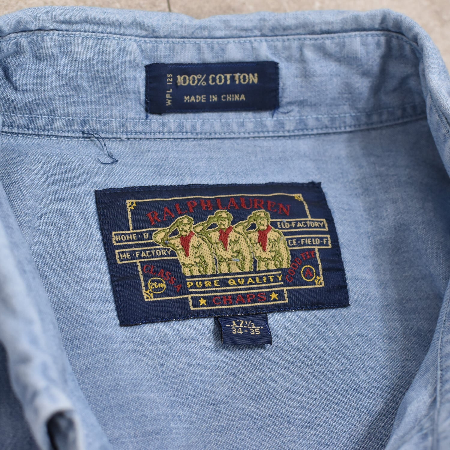 80s CHAPS Ralph Lauren chambray shirt | 古着屋 grin days memory