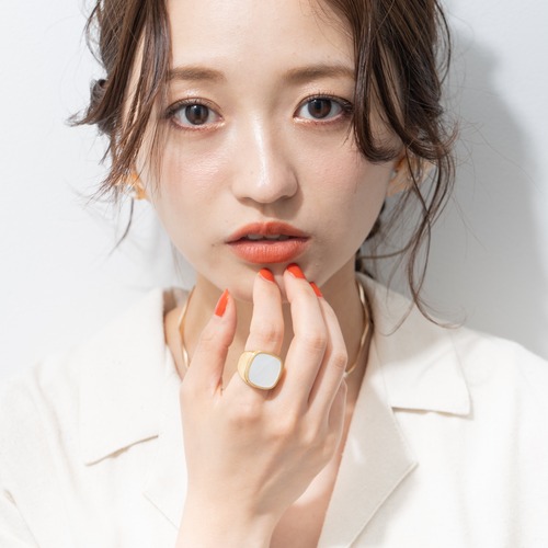RING || 【通常商品】SQUARE STONE RING || 1 RING || GOLD || FCF088