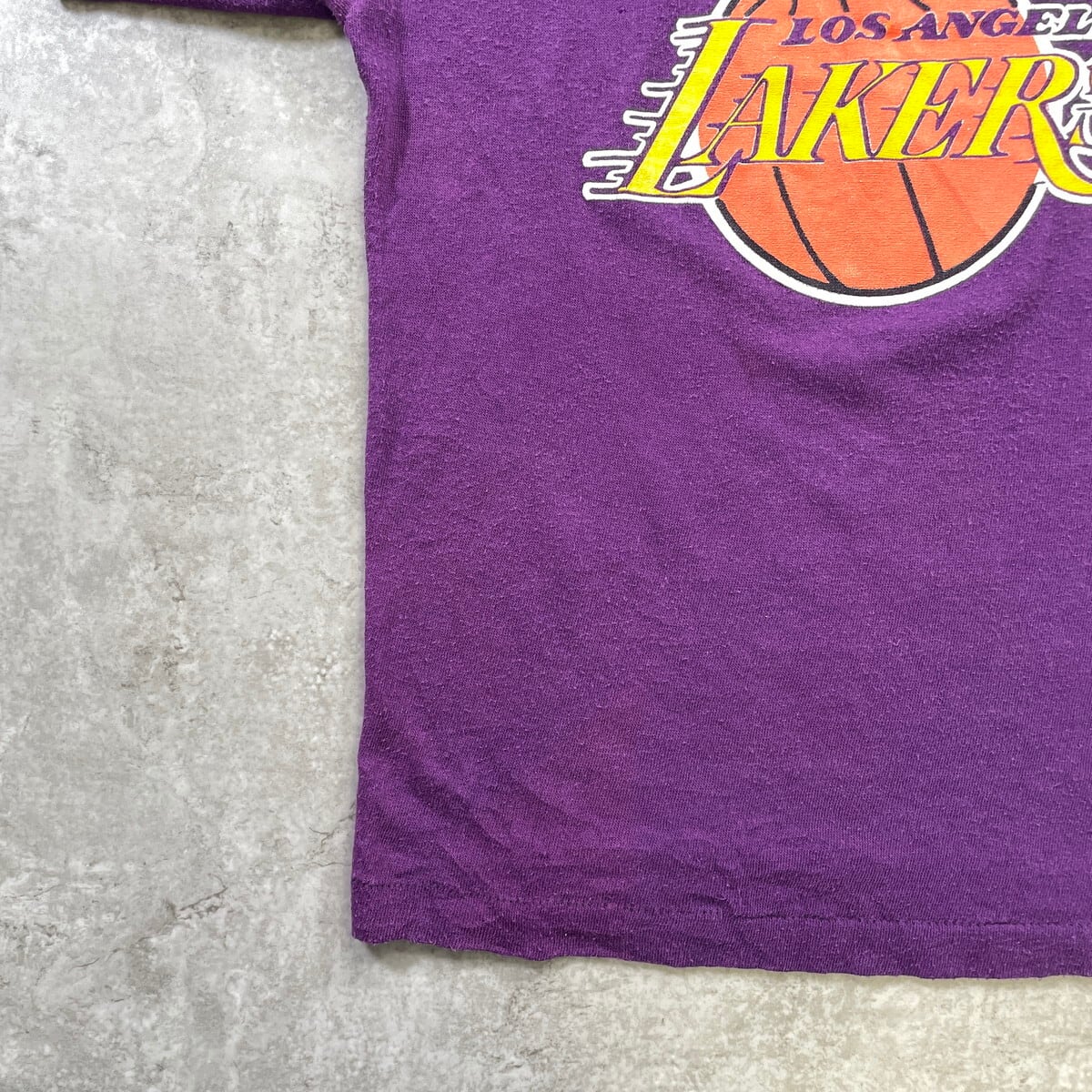 kids】80~90年代 USA製 NBA LAKERS ロサンゼルス レイカーズ Tシャツ