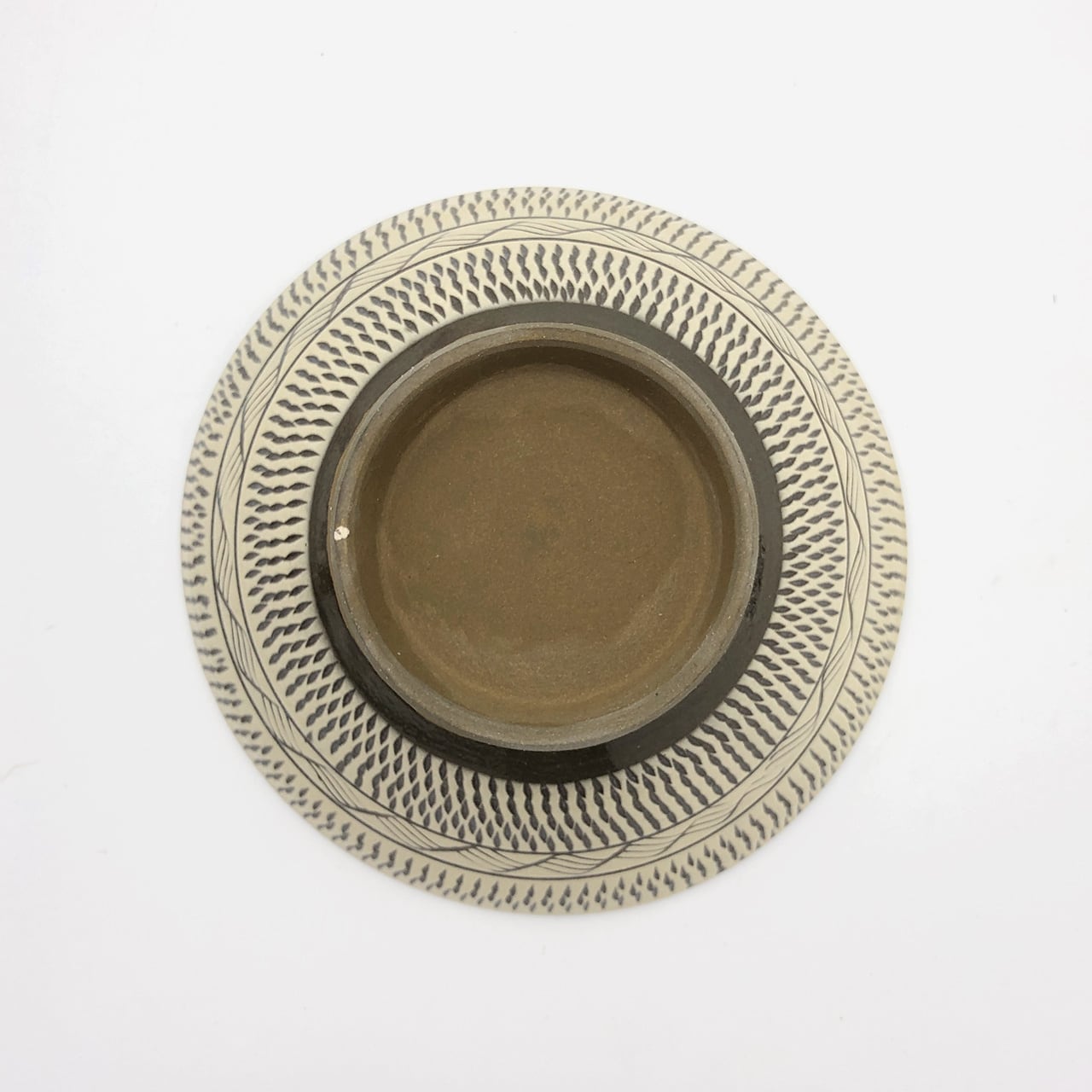 小鹿田焼 小袋窯 6寸丼 飛びかんな/櫛描き 直径約17.8cm 陶器 和食器