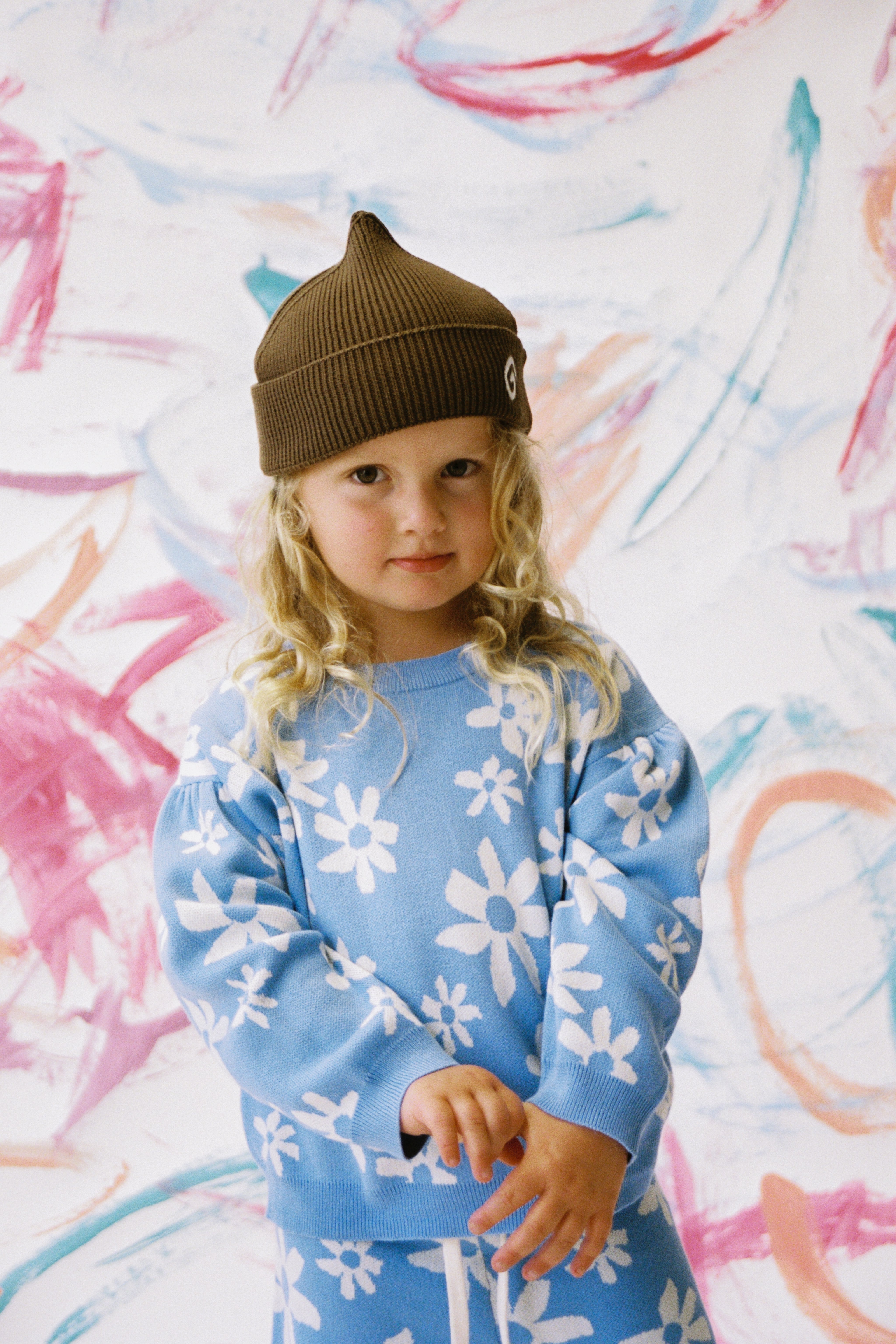 【即納/送料無料】Grown / Organic Wild Flower Knit Pull Over