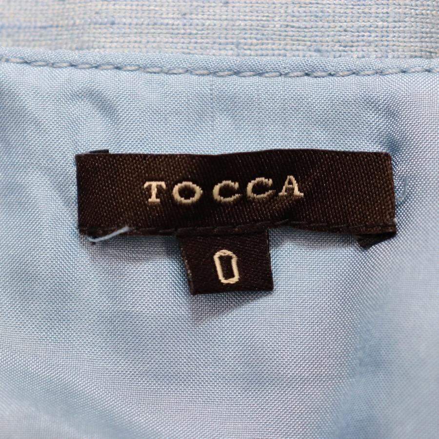 TOCCA トッカ ノースリーブワンピース S 水色 シルク生地 ほぼ未使用