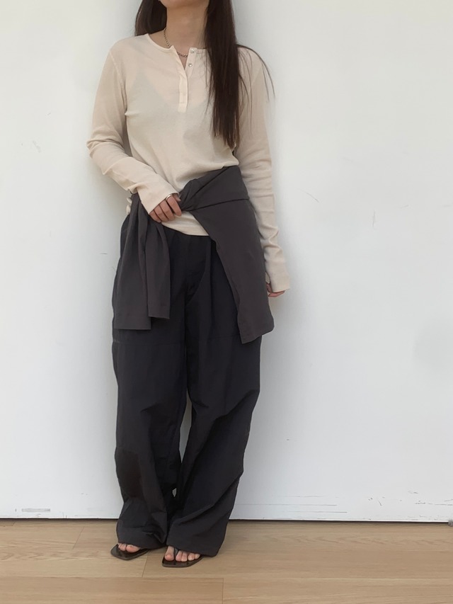 (予約) taffeta / Summer henly neck tee 5color