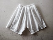 フランス 20s クッキー的白花と球の綴るショートドロワーズ アンティーク