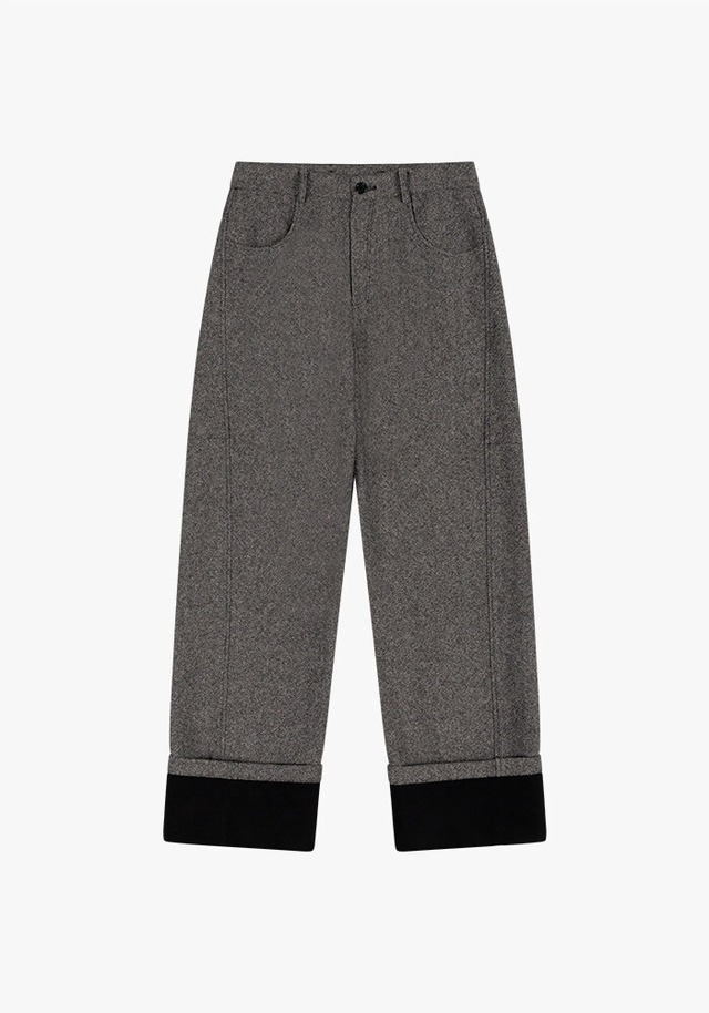[GROVE] HIVER CURVED ROLL UP PANTS [3COLOR] 正規品 韓国ブランド 韓国ファッション 韓国代行 日本 店舗  ブランド グローブ 通販