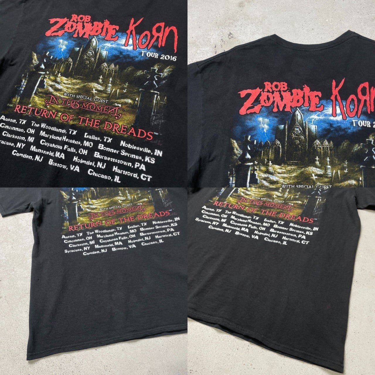 00年代 KORN × ROB ZOMBIE コーン ロブ・ゾンビ ツアー バンドTシャツ 