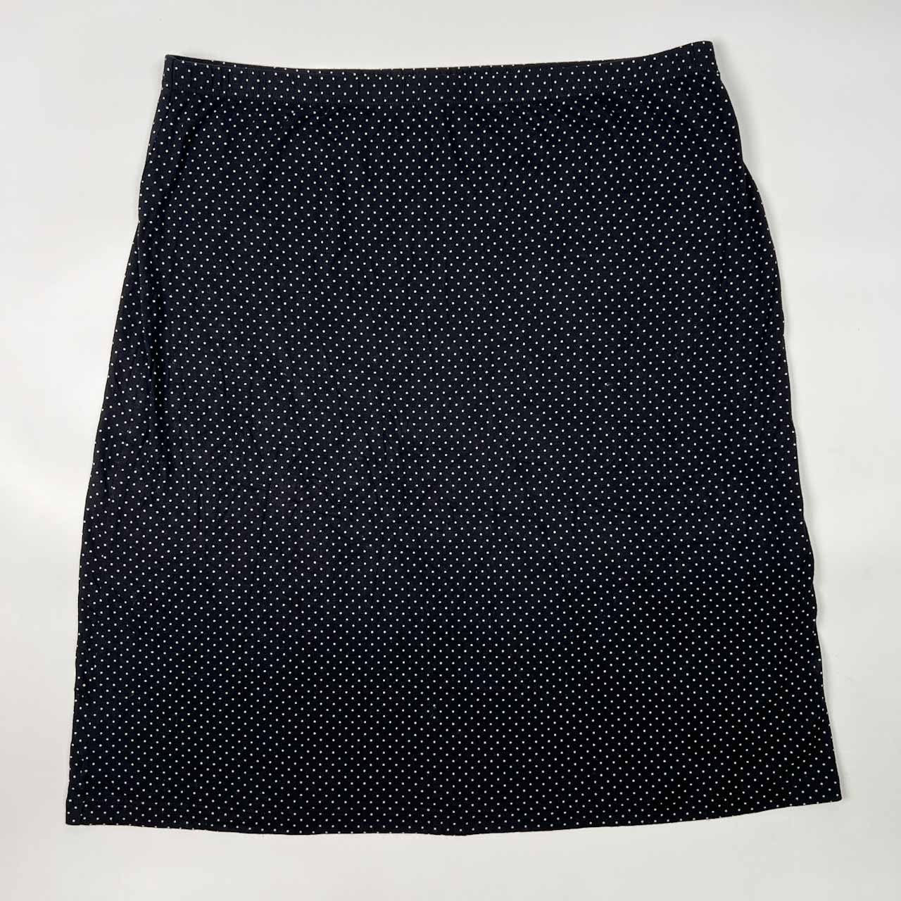 agnes b. アニエスベー ドット 水玉 ジャージー ストレッチ ミニ スカート サイズ 3 /ブラック/日本製/薄手