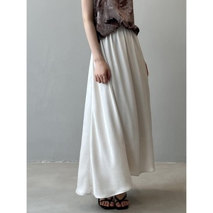 サテン ドレープロングスカート 10016
