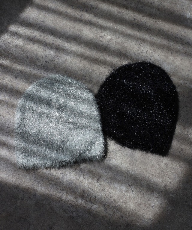 ラメフェザービーニー【e-70836】.