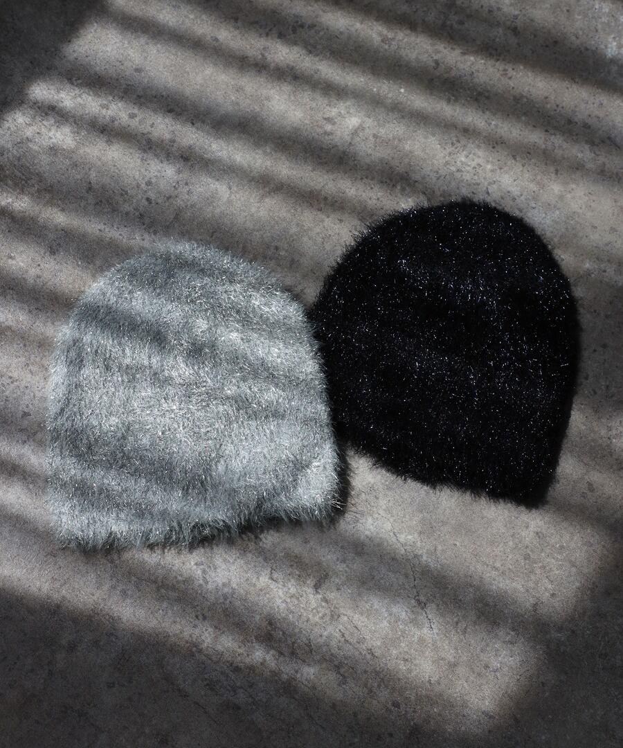 ラメフェザービーニー【e-70836】.