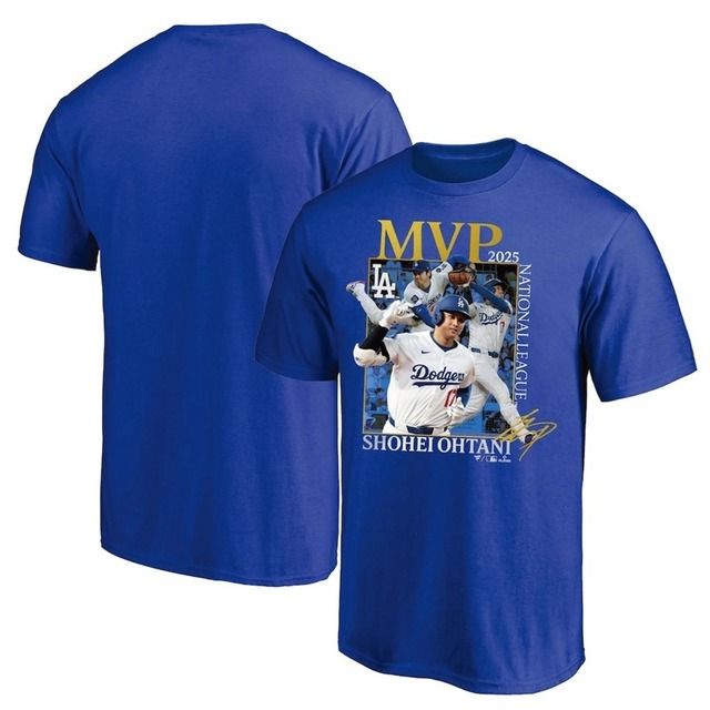 MLB 大谷翔平 ドジャースTシャツ 2025 National League MVP T-Shirt Fanatics JP ロイヤル ML125AS216