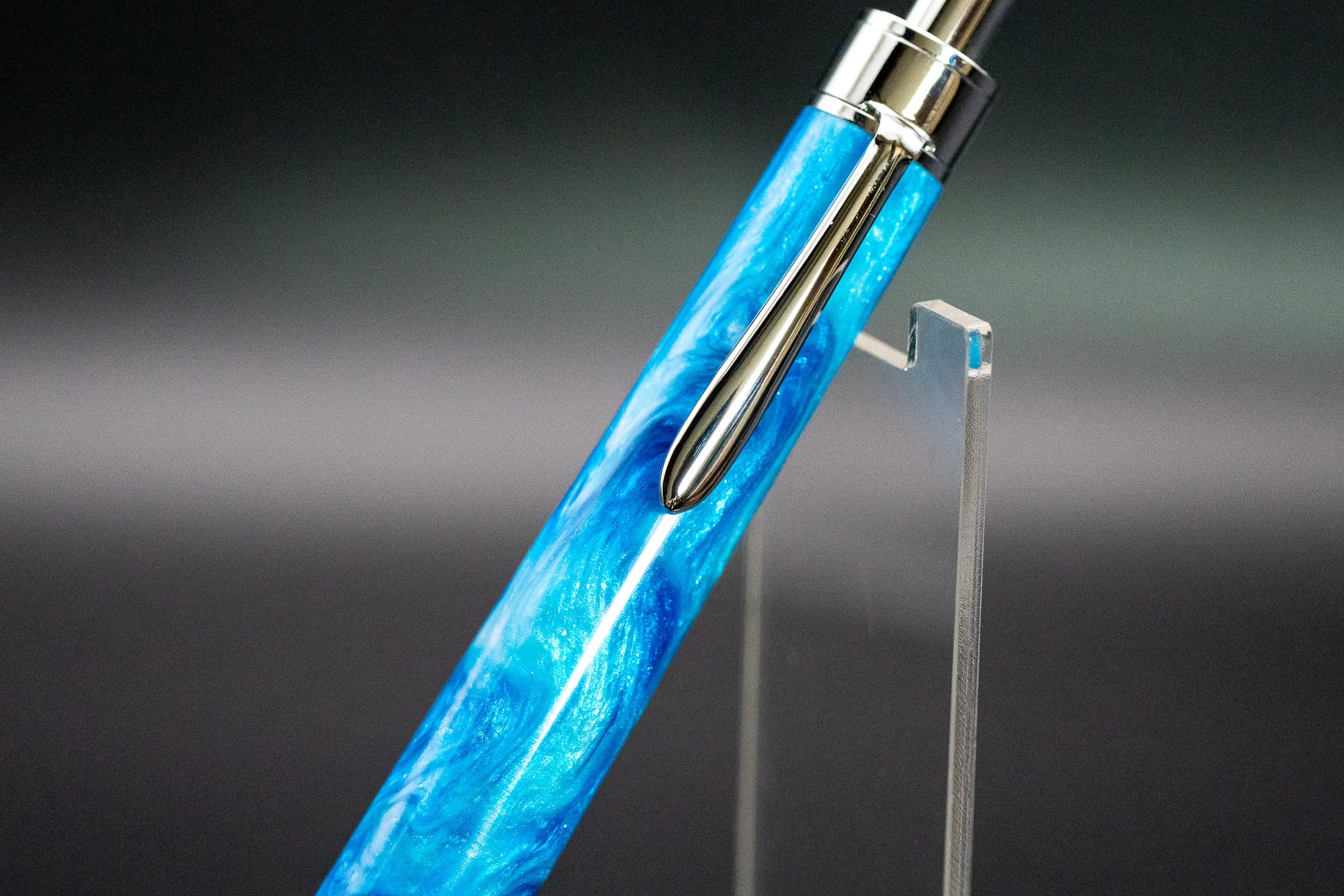 創造性と透明美】レジン silver BP | 木軸ペン工房 金杢犀