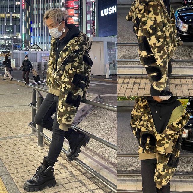 期間限定50 Off Thiccカモフラファーブルゾン 韓国 迷彩 軍服 アウター メンズ レディース Kpop 3代目 噂の韓国ファッションメンズ レディースthicc