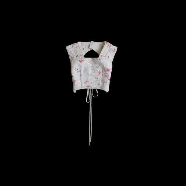 Re; project / 【Shoulder Bustier】1950s French Flower Quilted