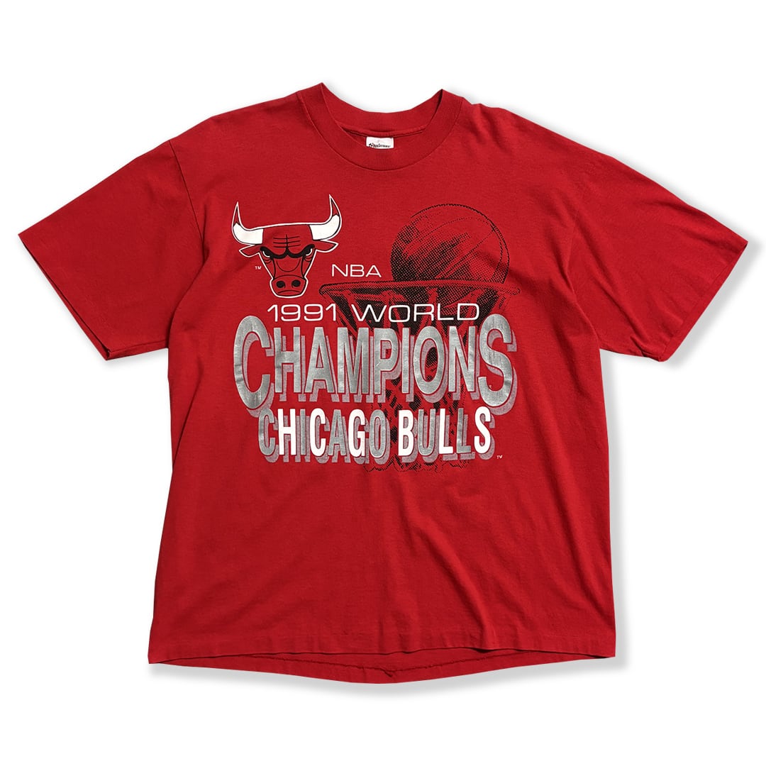 Chicago Bulls -1991 World Champions- Printed T-Shirt. Stedman