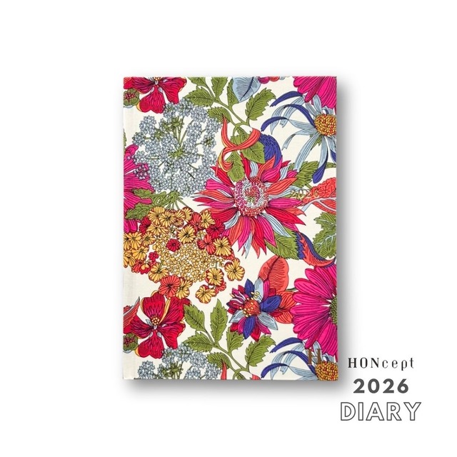 【2026ダイアリー】Diary LIBERTY（ダイアリー　リバティ）flower×Pink（花×ピンク）
