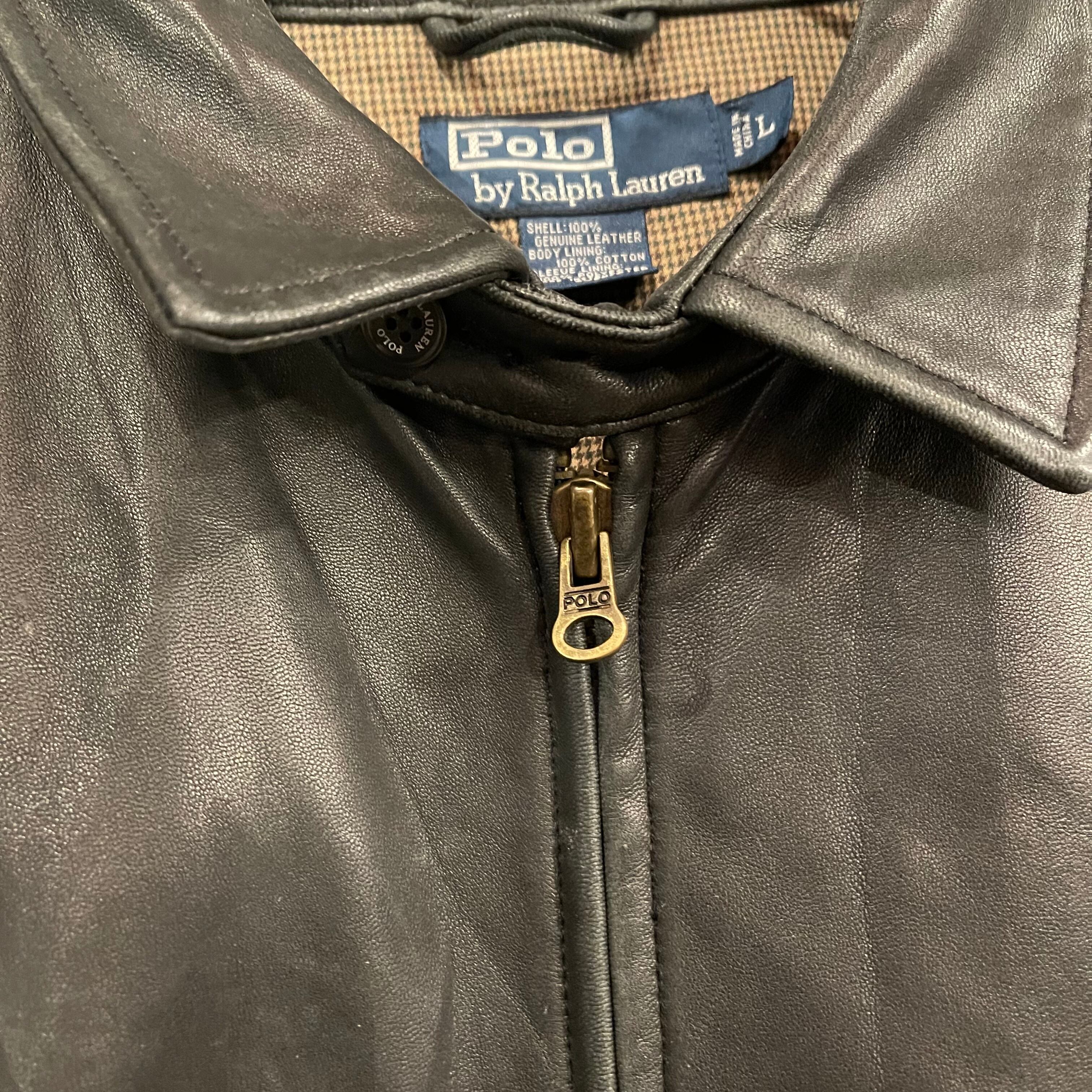 90s Polo By Ralph Lauren Leather Jacket | VOSTOK