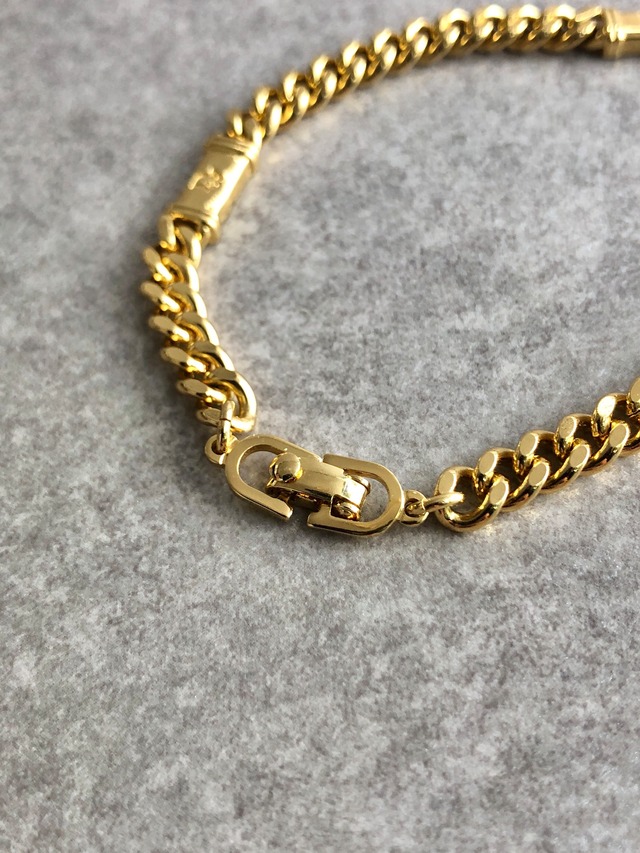 Christian Dior クリスチャン ディオール ブレスレット ゴールド DIORロゴプレート  vintage ヴィンテージ オールド 77a68y