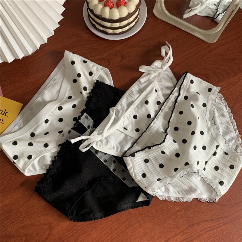 水玉レース コットン 大人ガーリー スウィート キュート カジュアル 萌量不足63237757051