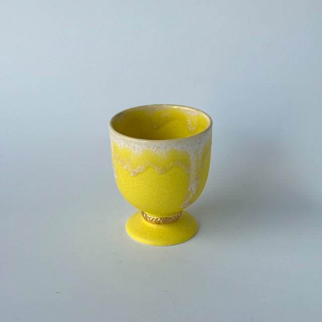 NAOKO HATA CERAMICS Melt series gold cup - Lemon yellow