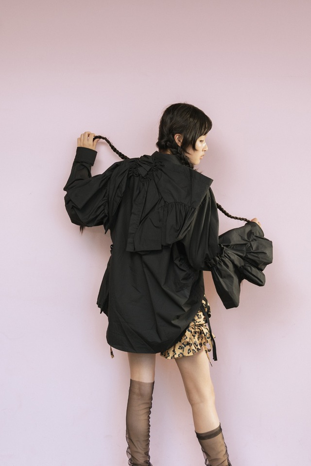 RIBBON SHIRT col.BLACK / F2
