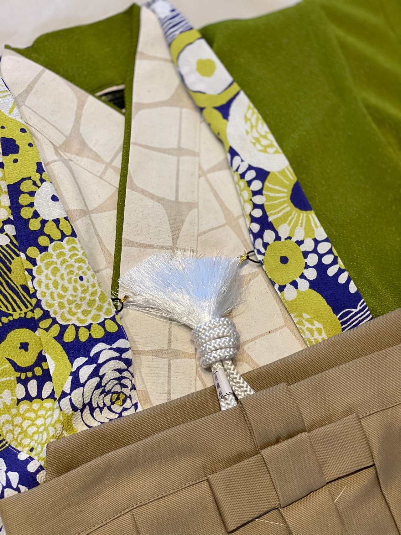 【受注製作】新柄ちりめん羽織 着物 袴2点セット・SIZE110.130男の子の祝い着 羽織 袴 3点セット